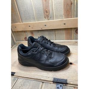 NEW Balance 812 Mens Size 9.5D Black Leather Walking Shoes MW812BK